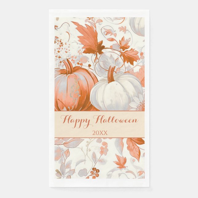 Eleganter Herbst-Chinoiserie-Halloween  Serviette (Vorderseite)