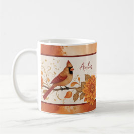 Eleganter Herbst-Kardinal-Blumenakzent Kaffeetasse