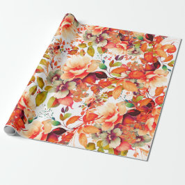 Eleganter Herbst Wasserfarben Geschenkpapier