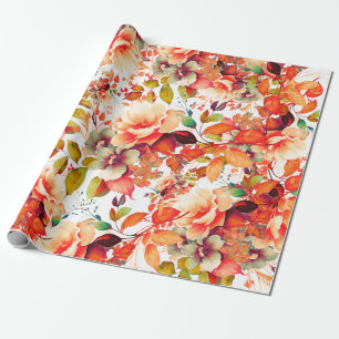 Eleganter Herbst Wasserfarben Geschenkpapier