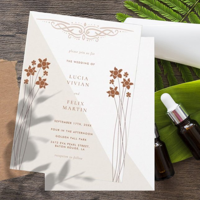 Eleganter Herbst-Zwei-Farben-Blumenladen Einladung (Von Creator hochgeladen)