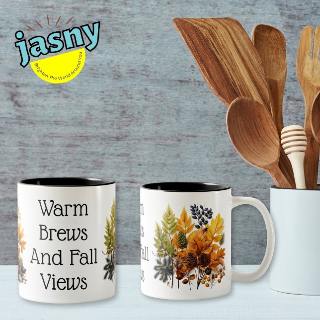 Eleganter Herbst Zweifarbige Tasse (Von Creator hochgeladen)