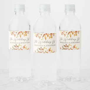 Eleganter Herbstausbruch lässt benutzerdefinierte  Wasserflaschenetikett