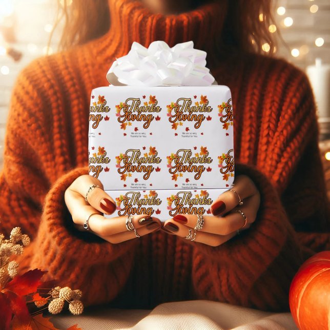 Eleganter Herbstfall aus Erntedank Geschenkpapier (Von Creator hochgeladen)