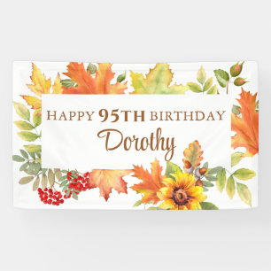Eleganter Herbstflor zum 95. Geburtstag Banner