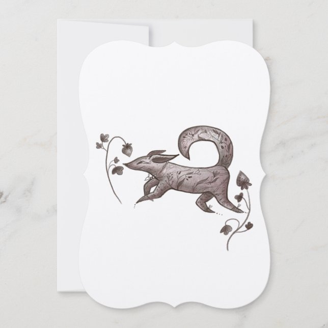 eleganter Herbstfuchs Feiertagskarte (Vorderseite)