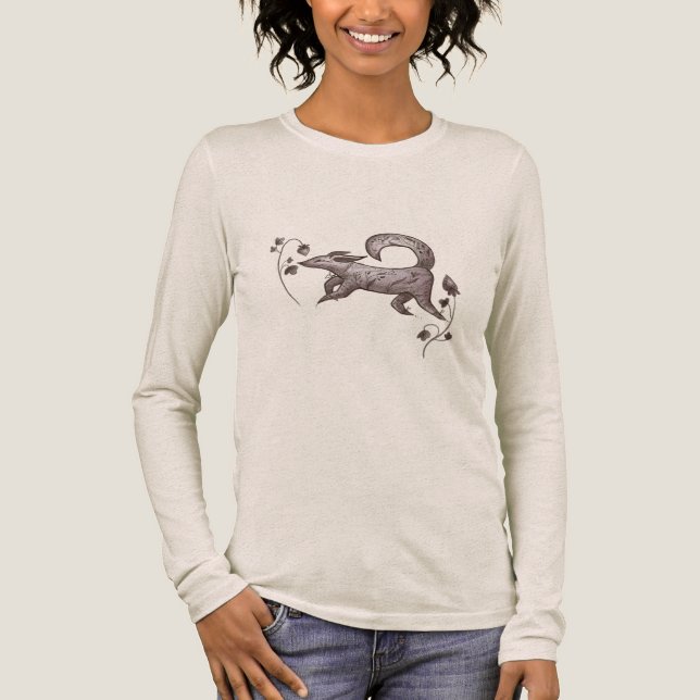 eleganter Herbstfuchs Tri-Blend Shirt (Vorderseite)