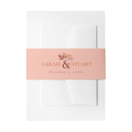 Eleganter Herbstton Terracotta Wedding Einladungsbanderole