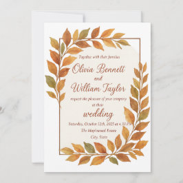 Eleganter Herbstvorsprung und Rustikaler Fall aus  Einladung