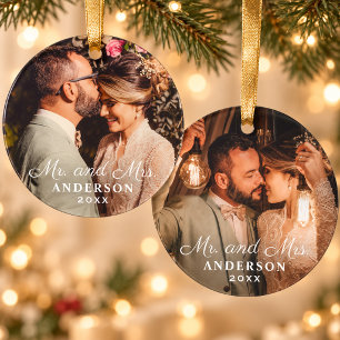 Eleganter Herr und Frau Benutzerdefiniertes Hochze Ornament