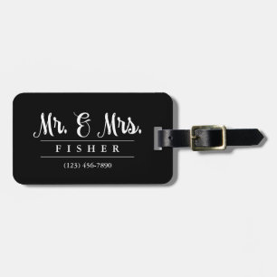 Eleganter Herr und Frau Foto Luggage Tag Gepäckanhänger