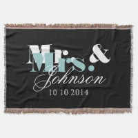 Eleganter Herr und Frau Wurfsdecke für eben weds