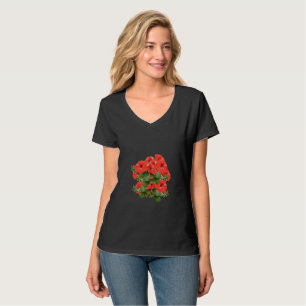 Eleganter Hibiskus Bellinzona Highlights T-Shirt