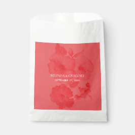 Eleganter Hibiskus Hochzeit Geschenktütchen