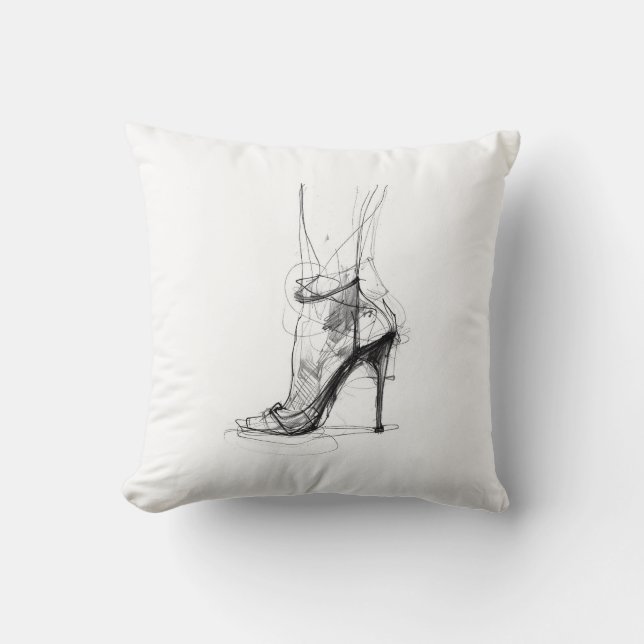 Eleganter High Heel Foot - femininer Stil Kissen (Vorderseite)