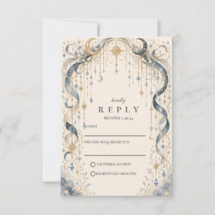 Eleganter Himmelshochzeitsbogen RSVP Karte