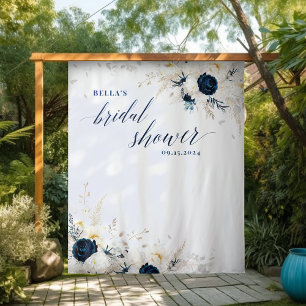 Eleganter Hintergrund des blauen, blauen Brautpart Wandteppich