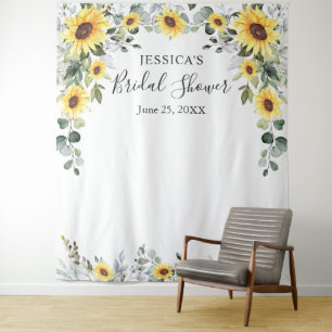 Eleganter Hintergrund des Eukalyptus-Brautparty-Fo Wandteppich