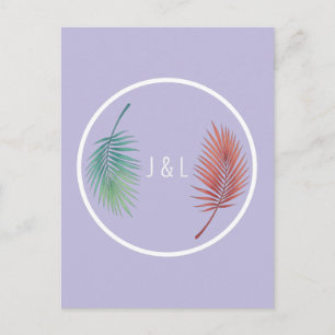Eleganter Hochzeitsklassiker stilisiertes "J & L" Feiertagspostkarte