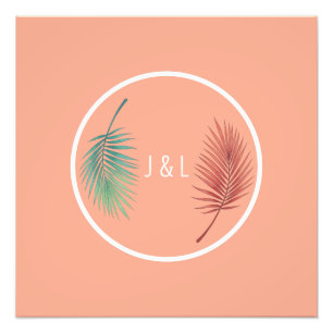 Eleganter Hochzeitsklassiker stilisiertes "J & L" Fotodruck