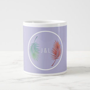 Eleganter Hochzeitsklassiker stilisiertes "J & L"  Jumbo-Tasse
