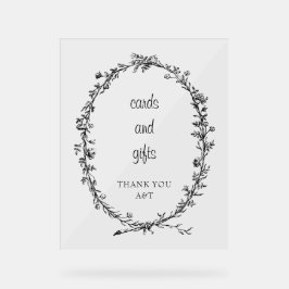 Eleganter Hochzeitskranz Acrylschild