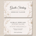 Eleganter Hochzeitsplaner Botanischer Rosenschwarz Visitenkarte<br><div class="desc">Eine elegante Visitenkarte für Hochzeitsplaner und Brautberater. Dieses Design mit einem weichen Hintergrund mit zarter botanischer Linienkunst verbindet fett schwarze Schrifttyp mit beruflichem Text für einen zeitlosen und femininen Look. Ideal für Hochzeitskoordinatoren,  Bridal-Stylist und Veranstaltungshelfer,  die eine gepflegte und romantische Markenidentität suchen.</div>