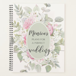 Eleganter Hochzeitsplaner für Rose und Peonies Planer