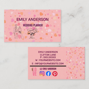 Eleganter Hochzeitsplaner - Modern Minimalistisch Visitenkarte