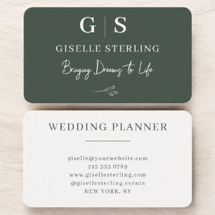 Eleganter Hochzeitsplaner Visitenkarte