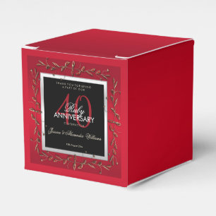 Eleganter Hochzeitstag der Rubin-Juwel-40. Geschenkschachtel