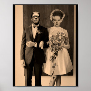 Eleganter Hochzeitstag - Monster Halloween-Auftrit Poster