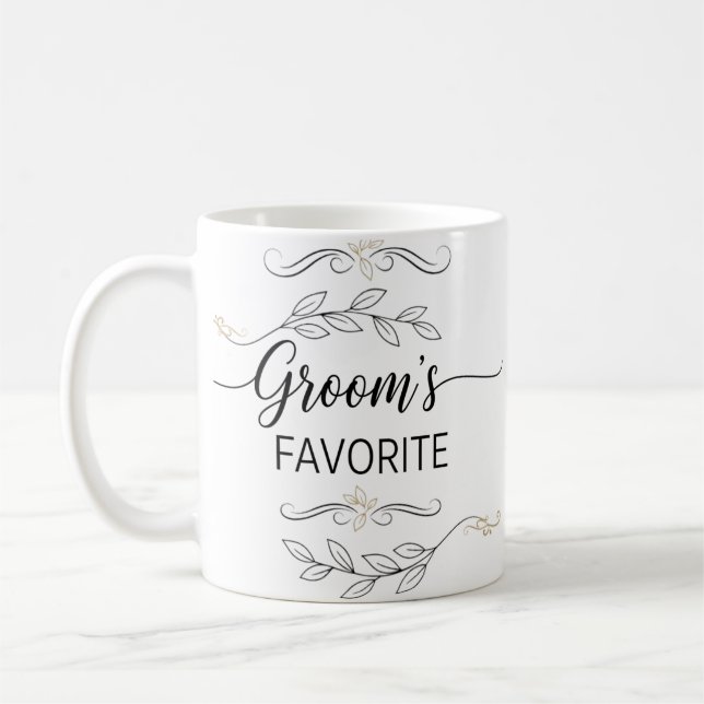Eleganter Hochzeitstassen-Script-Becher für den Li Kaffeetasse (Links)