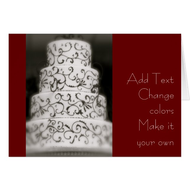 Eleganter Hochzeitstorte (Vorderseite (Horizontal))