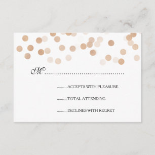 Eleganter Hochzeitstorte UAWG Copper Foil Glitzer  RSVP Karte