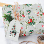 Eleganter Holiday Berry Weihnachten Geschenkpapier<br><div class="desc">Eleganter Urlaub Berry Weihnachtswrapping Papier,  Wrapping Papier Rolle,  Mint und Gray Berry Holiday Papier</div>