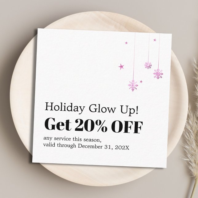 Eleganter Holiday Promotions Beauty Salon Coupon (Von Creator hochgeladen)