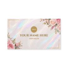 Eleganter holografischer Blumen-Schönheitssalon