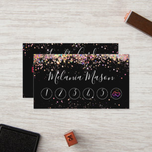 Eleganter holografischer Glitzer Makeup Artist Bla Treuekarte