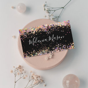 Eleganter holografischer Glitzer Makeup Artist Bla Visitenkarte