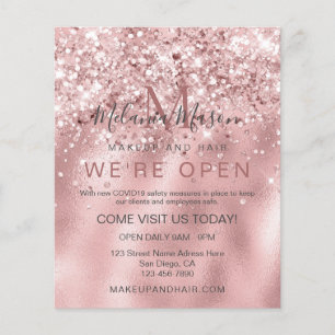 Eleganter holografischer Glitzer Makeup Artist Pin Flyer