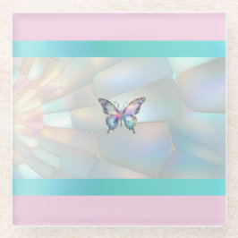 Eleganter Holographic Butterfly Untersetzer