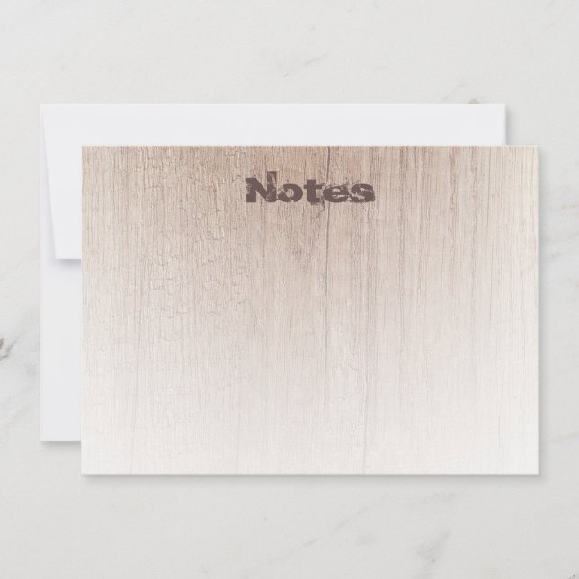 Eleganter Holzlook Moderner Vorlagendistanzierter  Mitteilungskarte (Vorderseite)