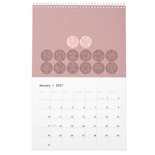 Eleganter Horoskop-Kalender Kalender (Jan 2027)