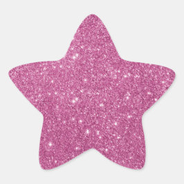 Eleganter Hot Pink Glitzer Star Sticker