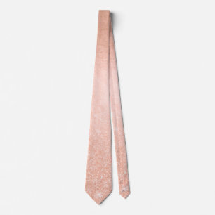 Eleganter hübscher Gradient Kupfergold-Rose Glitze Krawatte