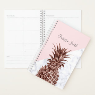Eleganter hübscher Rose-Ananas-weißer Marmor Planer