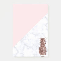 Eleganter hübscher Rosengoldananas-Weißmarmor