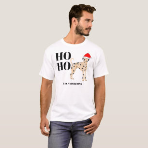 Eleganter Hund Weihnachten Familie personalisierte T-Shirt
