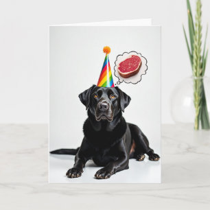 Eleganter Hundegeburtstagshut-Karte Karte
